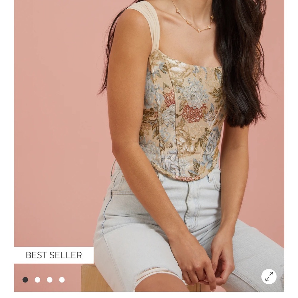 Corset tapestry top